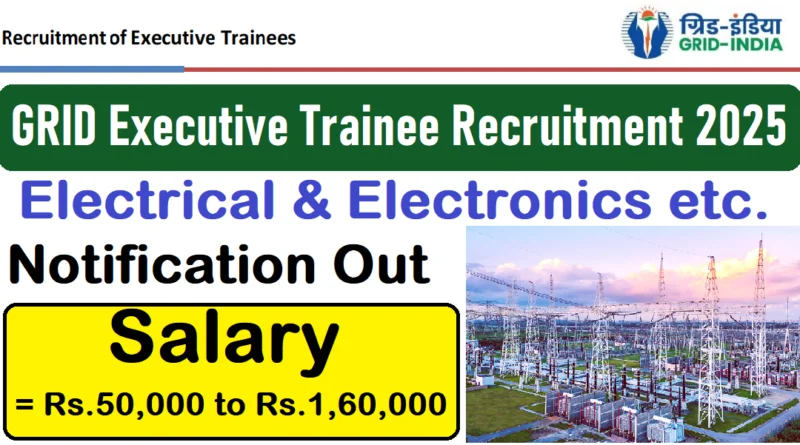 GRID Executive Trainee Recruitment 2025 – Apply Online for 47 Vacancies